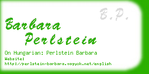 barbara perlstein business card